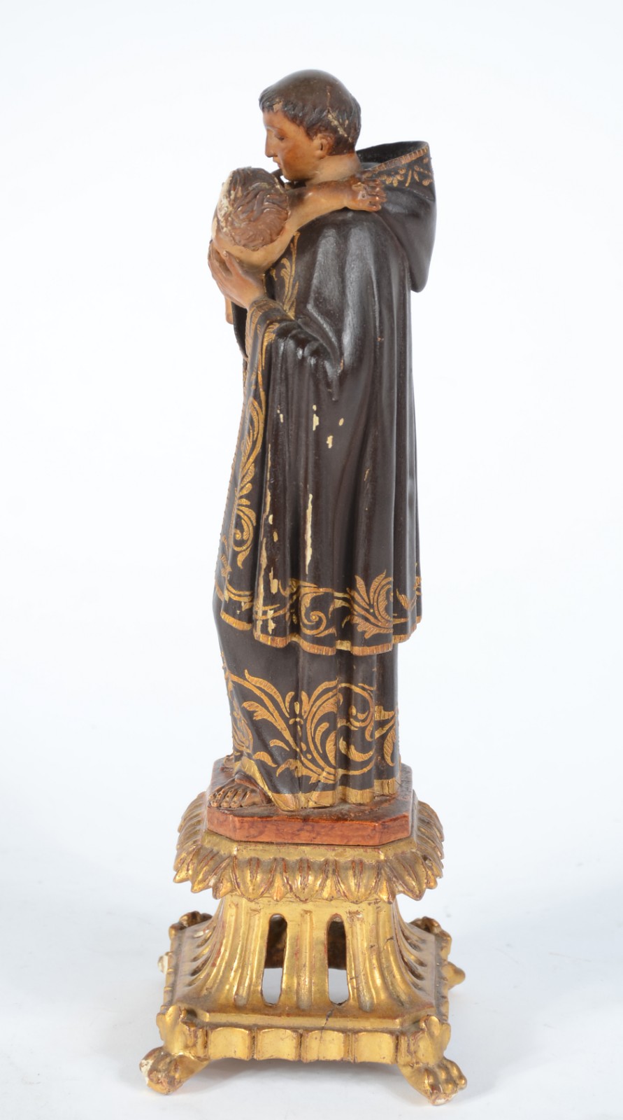 Santo Antonio com menino - Antiga imagem portuguesa de madeira... - foto 4 de 8