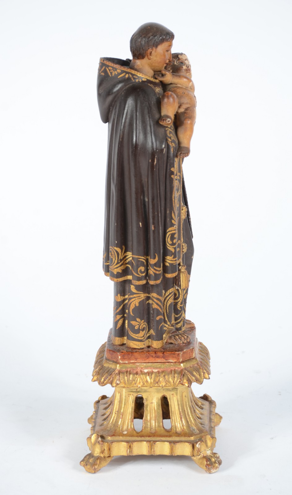 Santo Antonio com menino - Antiga imagem portuguesa de madeira... - foto 5 de 8