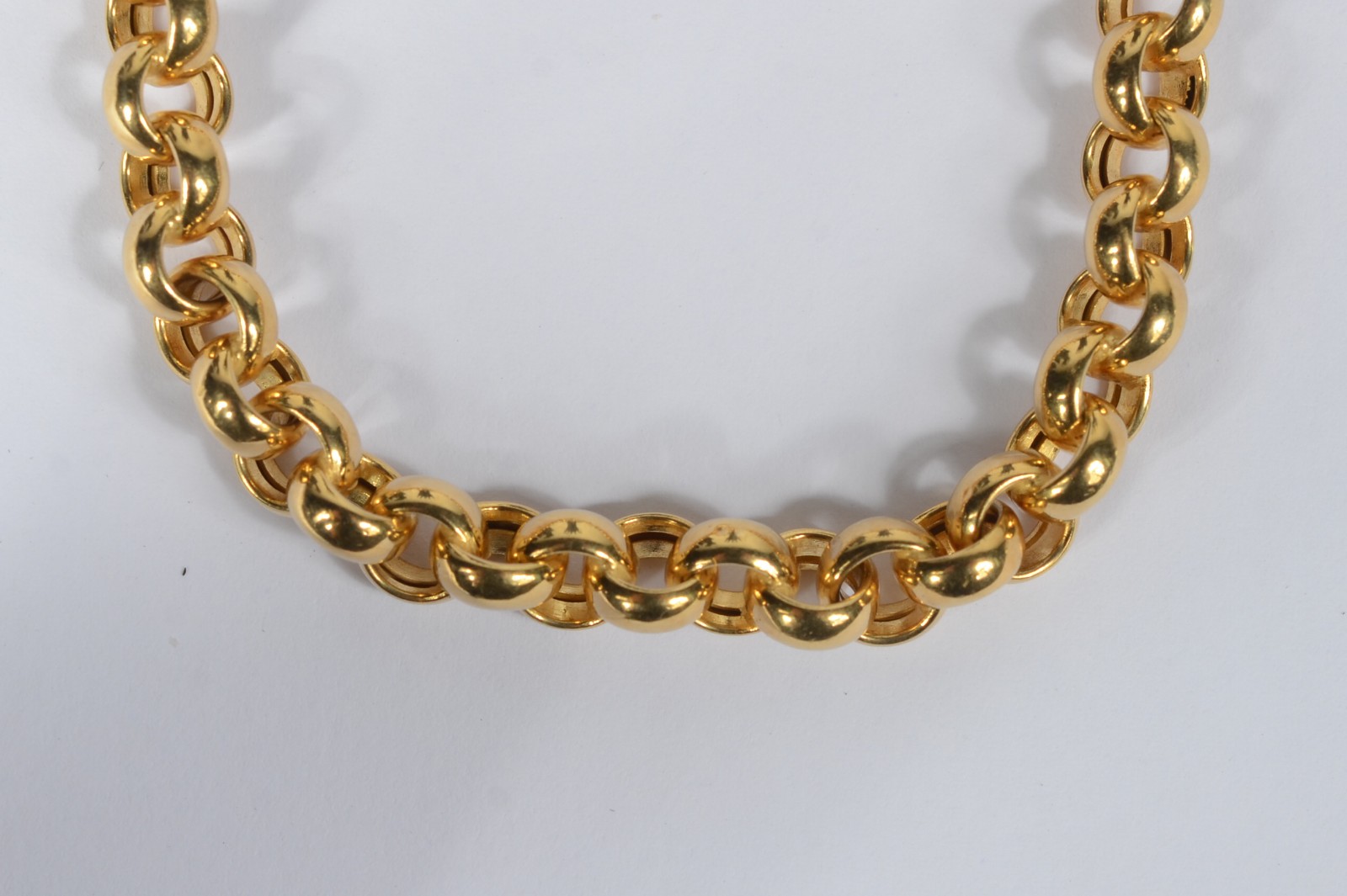 Pulseira em ouro 750 contrastada, feitio elos portugueses e feixo... - foto 2 de 4
