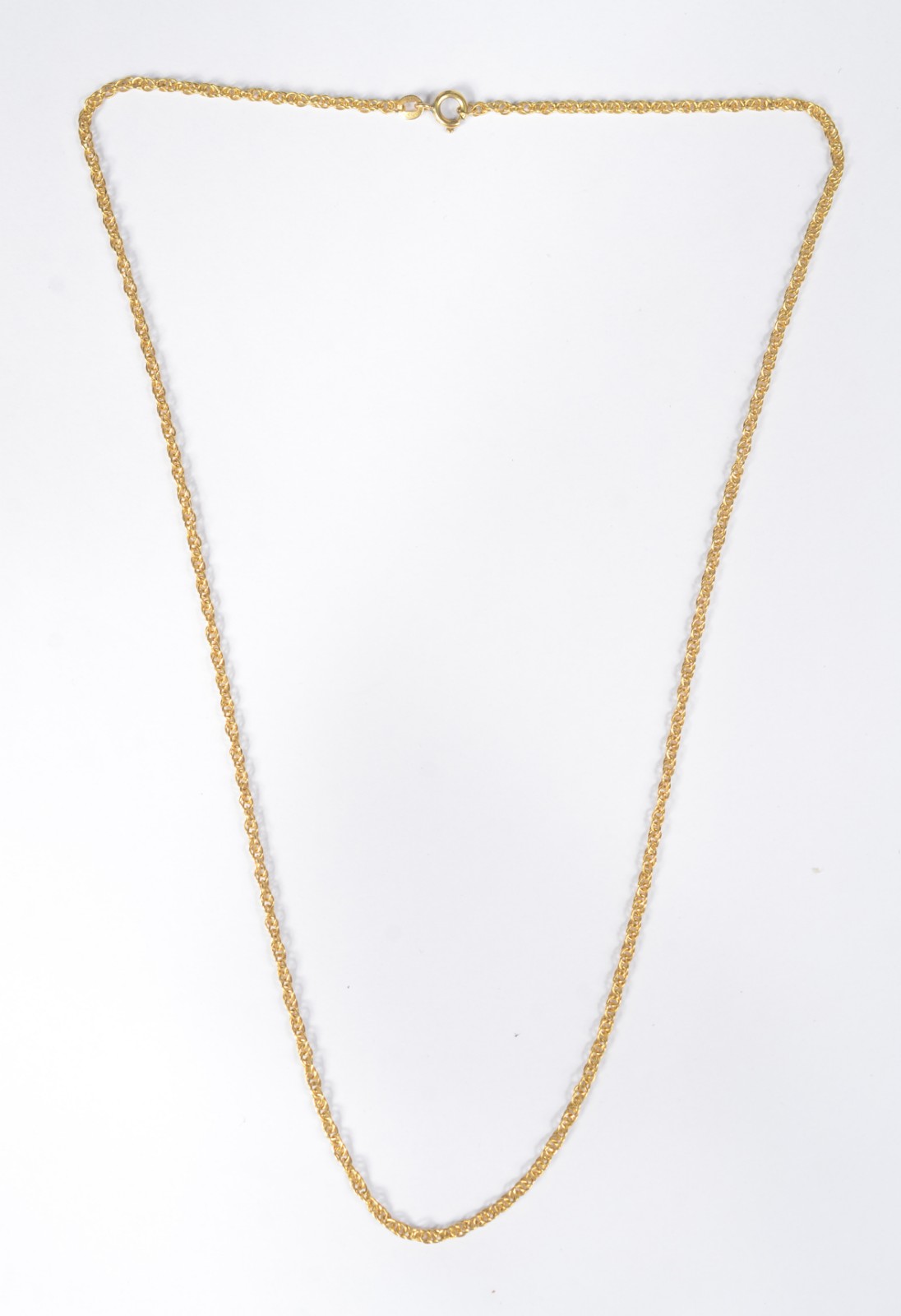 Colar em ouro amarelo 18k 750, contrastado e feitio torcido. (Por... - foto 2 de 5