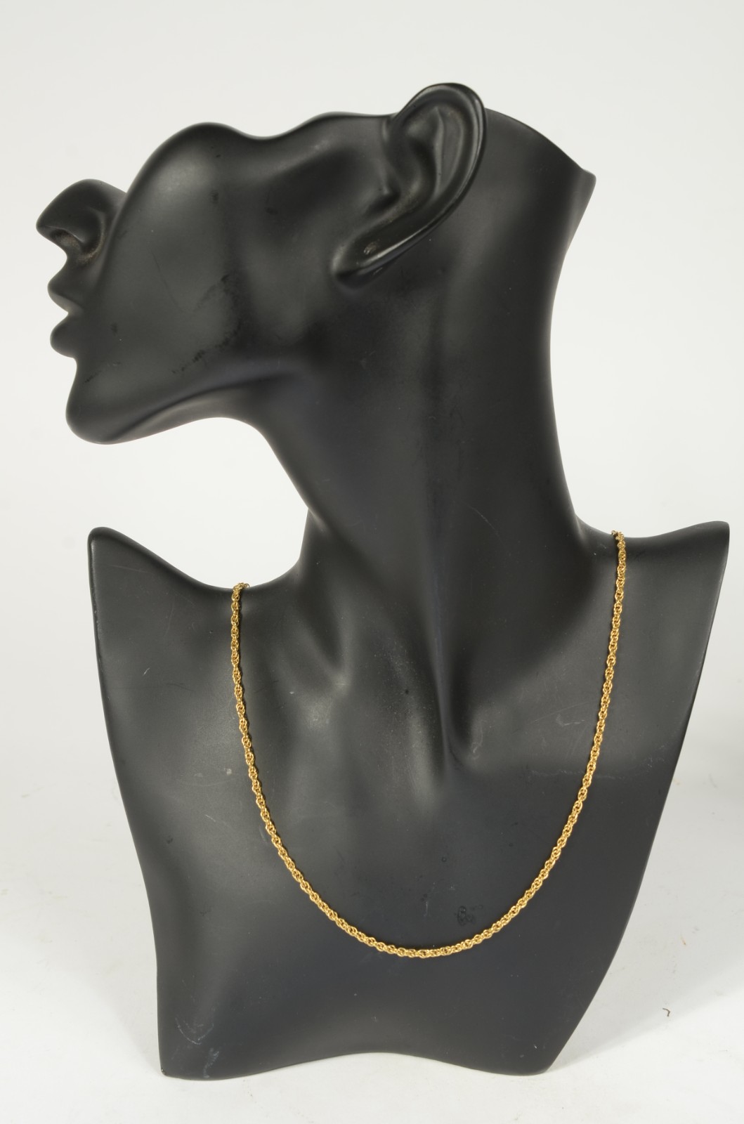 Colar em ouro amarelo 18k 750, contrastado e feitio torcido. (Por... - foto 3 de 5