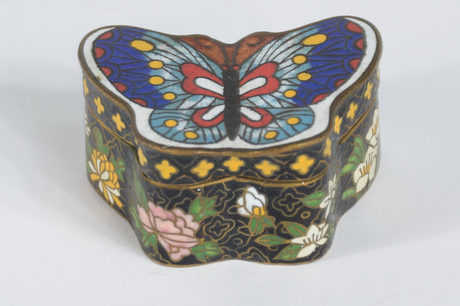 Conjunto com 9 pequenas peças de cloisoné oriental policromado... - foto 4 de 9