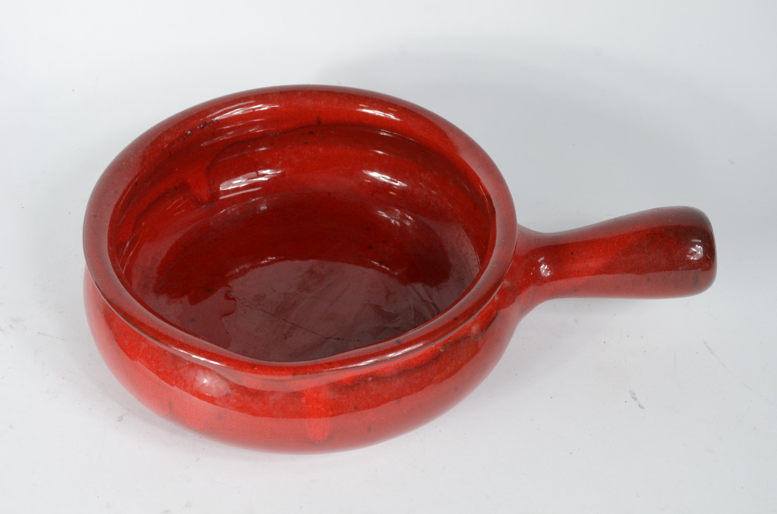 Serviço para fondue de cerâmica vermelha feita a mão, composto de 2... - foto 8 de 9