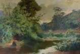 Armando Vianna (1897-1992), paisagem - Óleo sobre tela - falha na tinta, precisando restauro