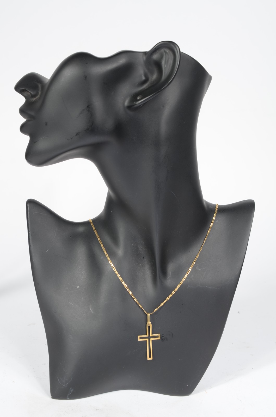 Cordão de ouro amarelo 750, modelo com pingente no feitio de cruz... - foto 4 de 7