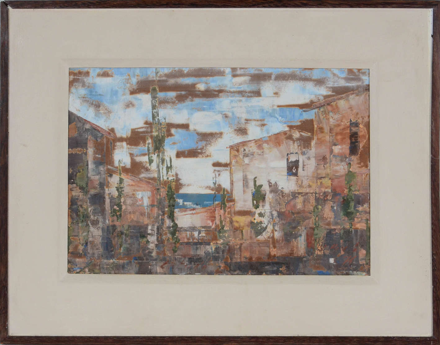 José Paulo Moreira da Fonseca (1922-2004), Paisagem com casarios - foto 1 de 3