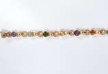 Pulseira antiga de ouro amarelo 18k cravejada c... - Pulseira antiga de ouro amarelo 18k cravejada com pedras coloridas. (Por motivos de segurança a peça não se encontra na loja).