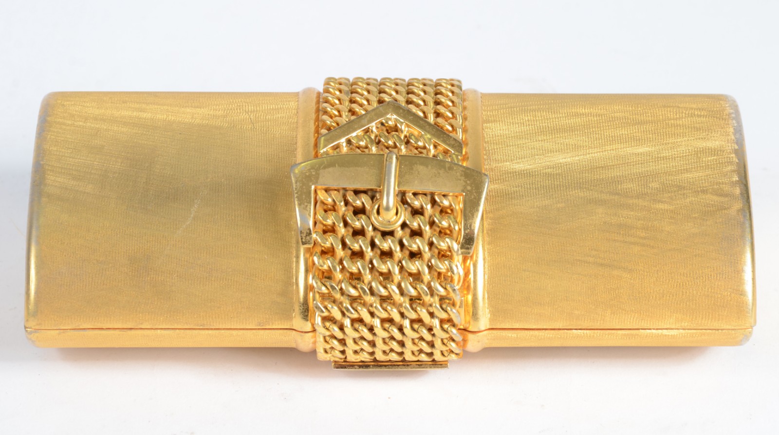 Duas bolsas de mão para toilette, sendo uma italiana de metal dourado... - foto 8 de 10
