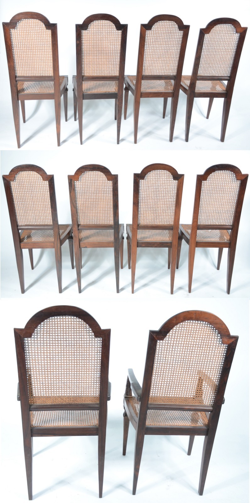 Mesa de jantar de jacarandá. Acompanham 10 cadeiras sendo duas com... - foto 5 de 11