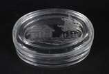 Suas pequenas peças de cristal, sendo: vaso com... - Suas pequenas peças de cristal, sendo: vaso com mesclas coloridas e caixinha oval