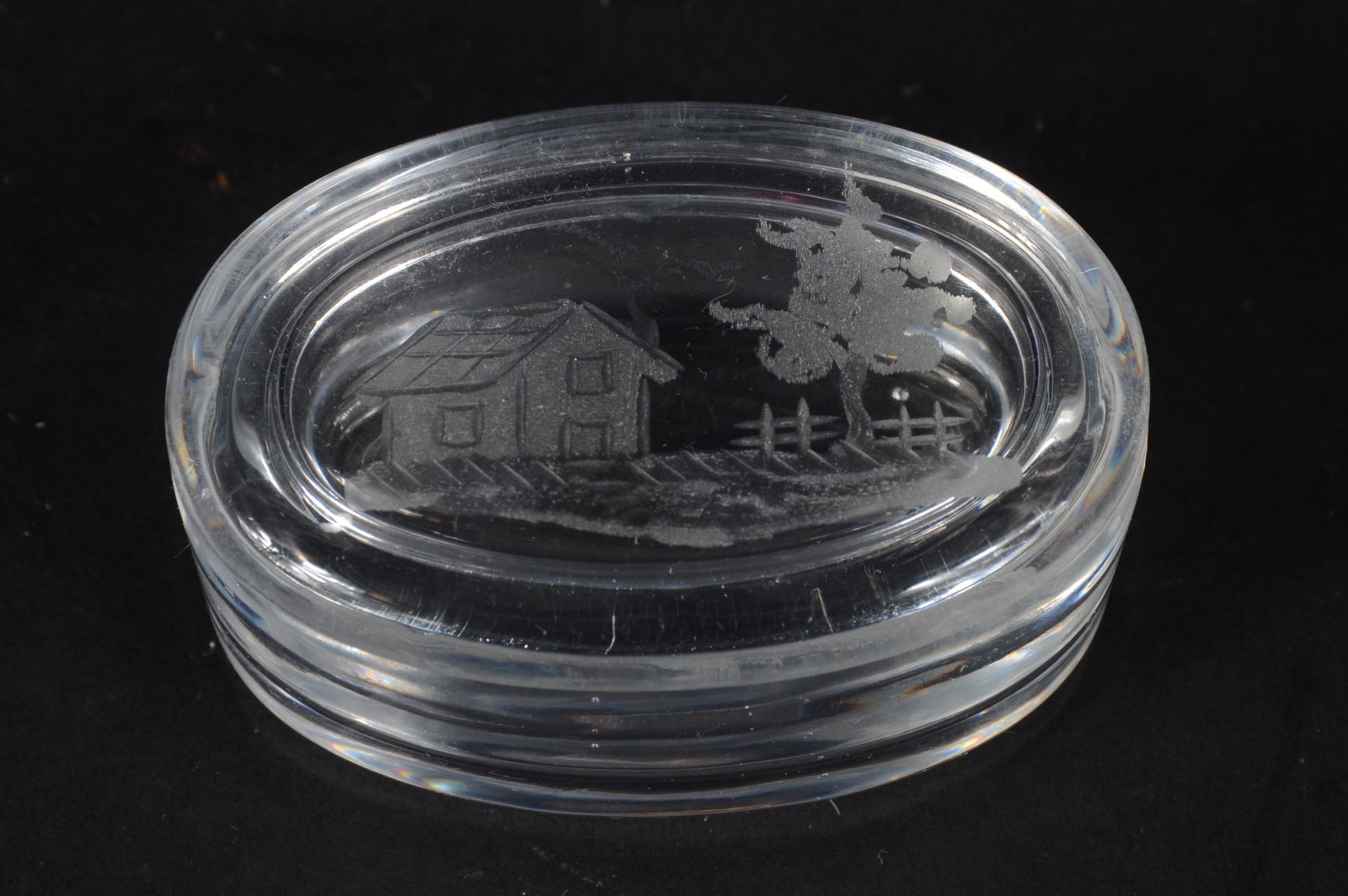 Suas pequenas peças de cristal, sendo: vaso com mesclas coloridas e... - foto 4 de 5