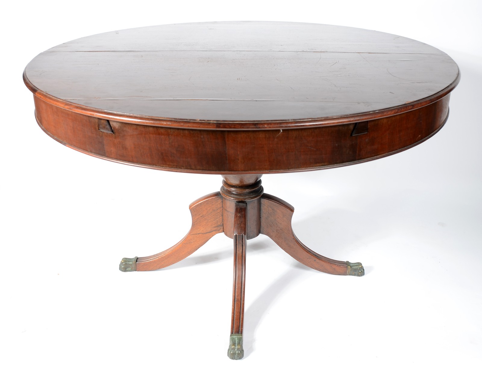 Mesa de jantar de madeira nobre, feitio redondo com tábua extensora... - foto 2 de 11
