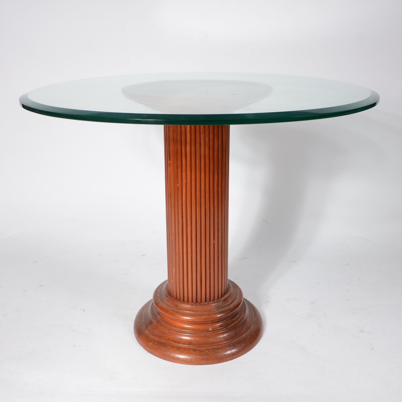 Mesa de jantar com base feitio coluna gomada de madeira e tampo de... - foto 5 de 10