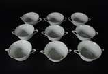 Conjunto com 9 taças para consomé (sem pires) d... - Conjunto com 9 taças para consomé (sem pires) de porcelana na cor branca
