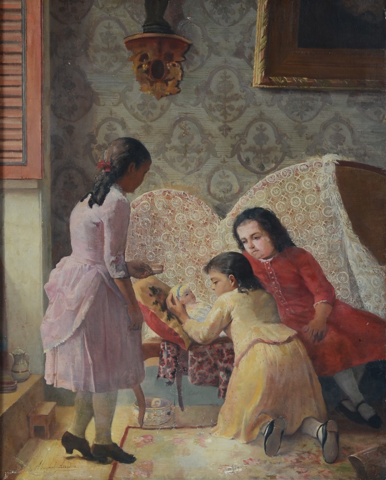 Abigail de Andrade (1894-1890), Meninas na sala - foto 1 de 4