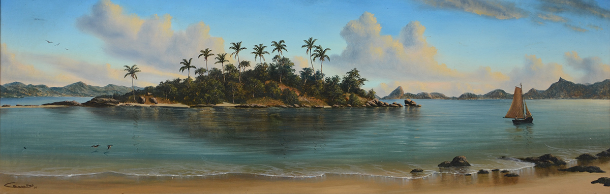 EDUARDO CAMÕES - Paquetá - osm - 19 x 59 - datado 1984 - foto 2 de 4