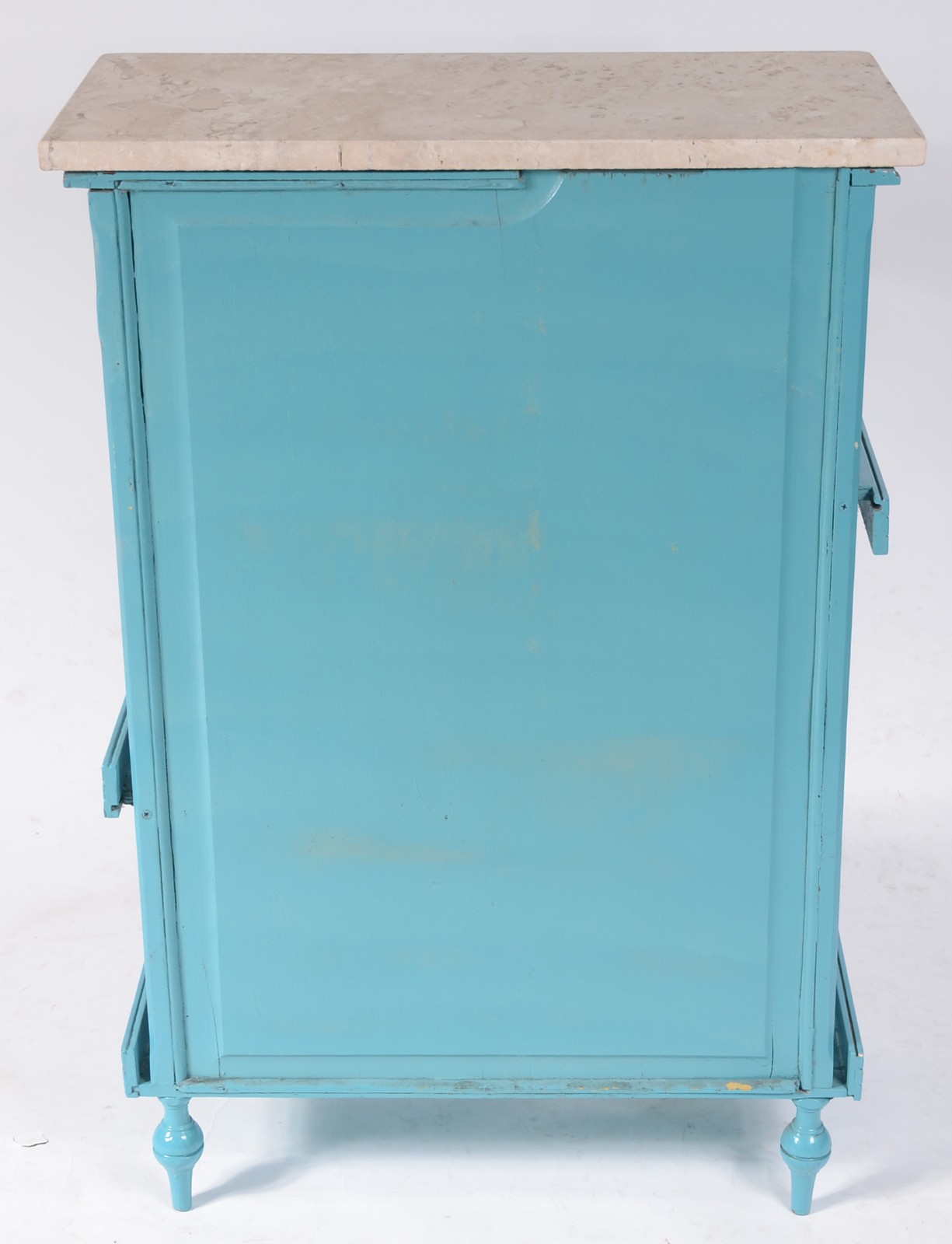 Movel porta bibelot de madeira nobre pintada de azul e tampo de... - foto 3 de 9