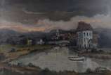 Sylvio Pinto (1918-1997), Sevres França - Óleo sobre tela.