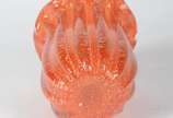 Jarro de vidro decorativo ao gosto de murano na... - Jarro de vidro decorativo ao gosto de murano na cor laranja com pó de ouro.
