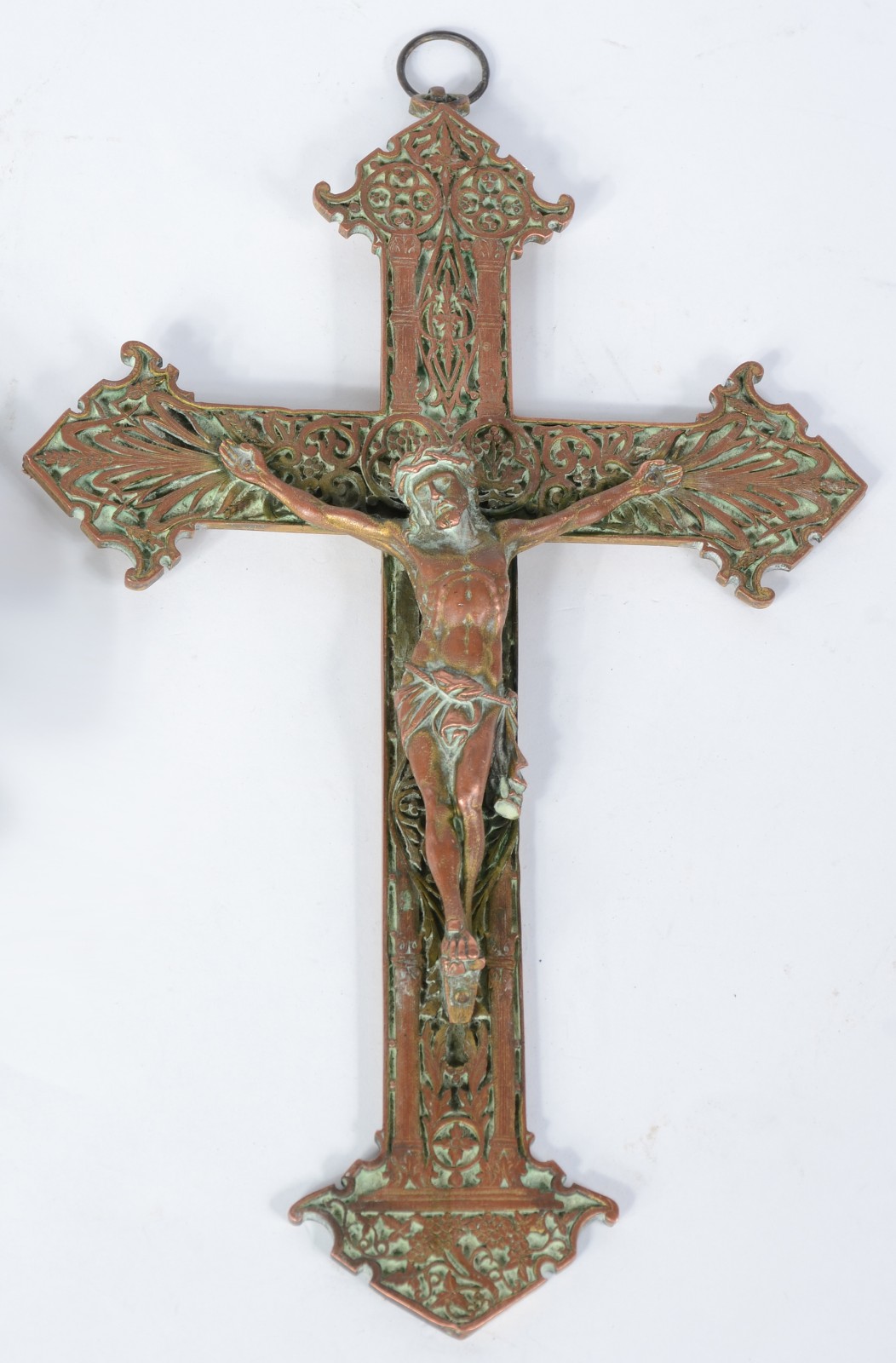 Lote com 4 peças sacras, sendo 3 crucifixos com figuras de Cristo e... - foto 4 de 6