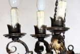 Lustre de metal dourado para 6 luzes - Lustre de metal dourado para 6 luzes