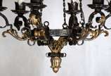 Lustre de metal dourado para 6 luzes - Lustre de metal dourado para 6 luzes