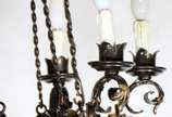 Lustre de metal dourado para 6 luzes - Lustre de metal dourado para 6 luzes