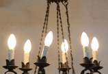 Lustre de metal dourado para 6 luzes - Lustre de metal dourado para 6 luzes