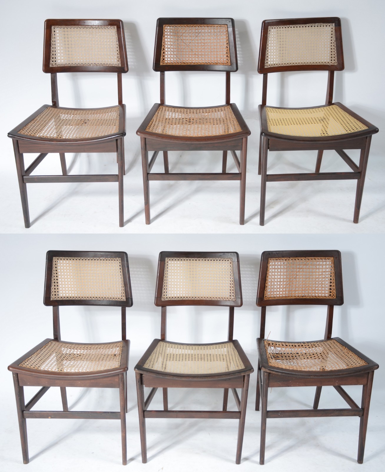 Conjunto de mesa de jantar com tampo retangular e quatro pernas... - foto 3 de 11