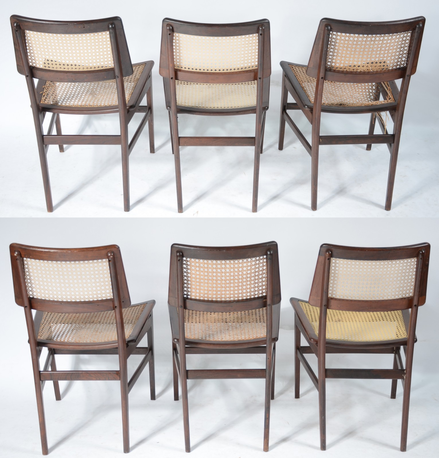 Conjunto de mesa de jantar com tampo retangular e quatro pernas... - foto 4 de 11