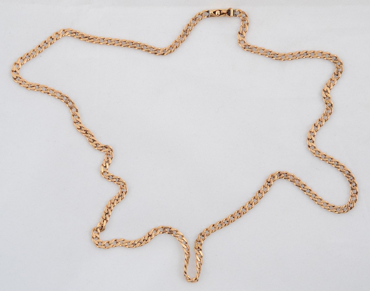 Cordão em ouro 18 k. Peso total 21,6 g - Comprimento 62 cm. - foto 1 de 2
