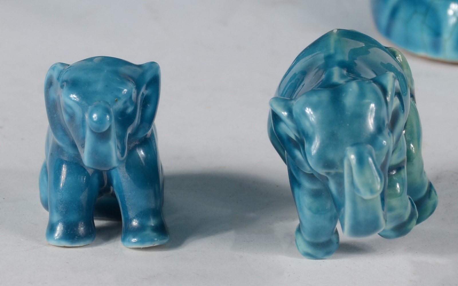 Conjunto com sete peças diversas de porcelana oriental na cor azul... - foto 2 de 8