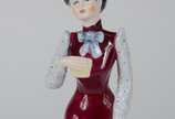 COALPORT, Charlotte - Estatueta de porcelana inglesa, coleção "Ladies of fashion", pintada a mão.