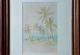 Henrique Goldschmidt (1987-1952), Praia com coq... - Aquarela