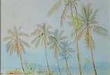 Henrique Goldschmidt (1987-1952), Praia com coq... - Aquarela