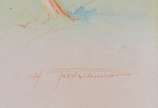 Henrique Goldschmidt (1987-1952), Praia com coq... - Aquarela