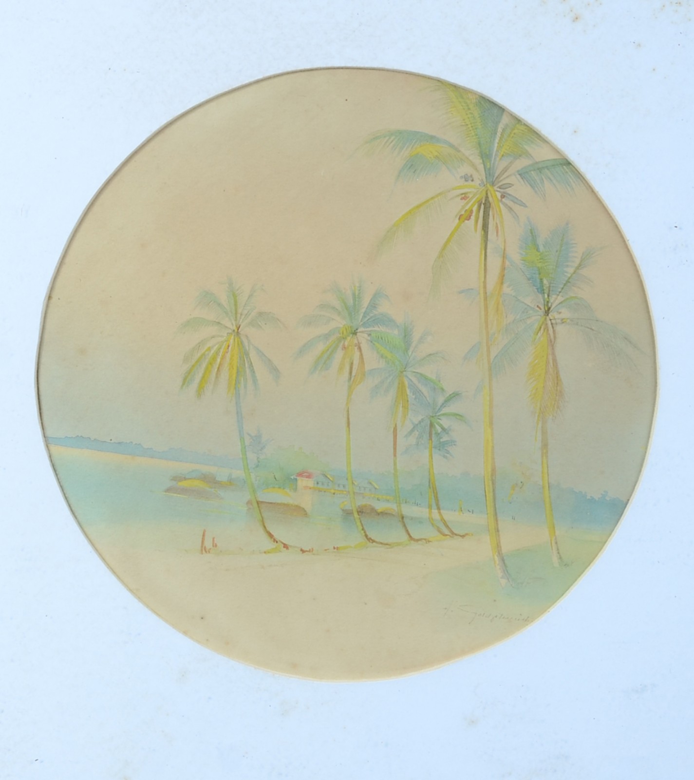 Henrique Goldschmidt (1987-1952), Paisagem com coqueiros - foto 1 de 4