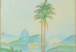 Henrique Goldschmidt (1987-1952), Praia de Bota... - Aquarela