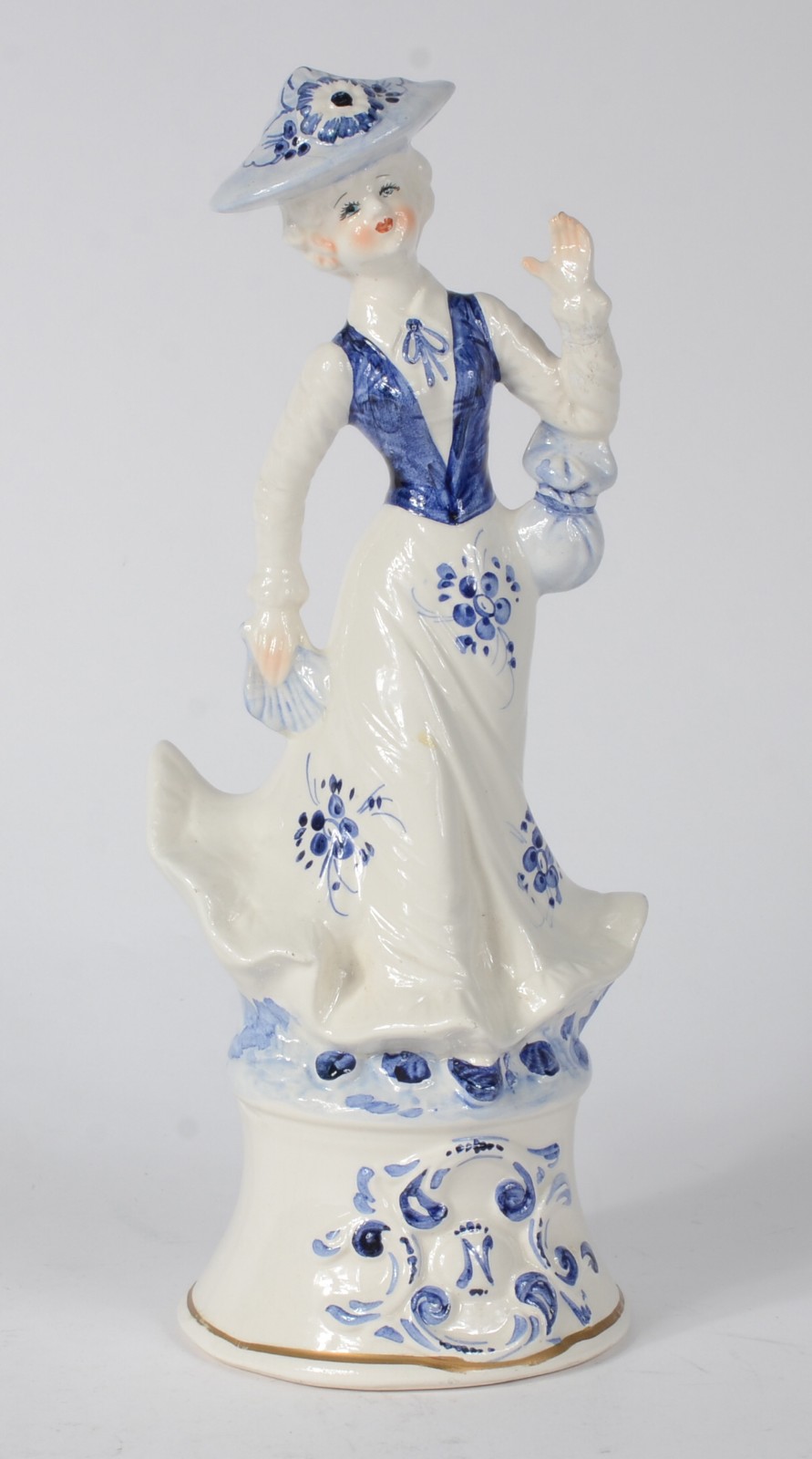 Escultura de porcelana italiana policromada representando figura... - foto 1 de 8