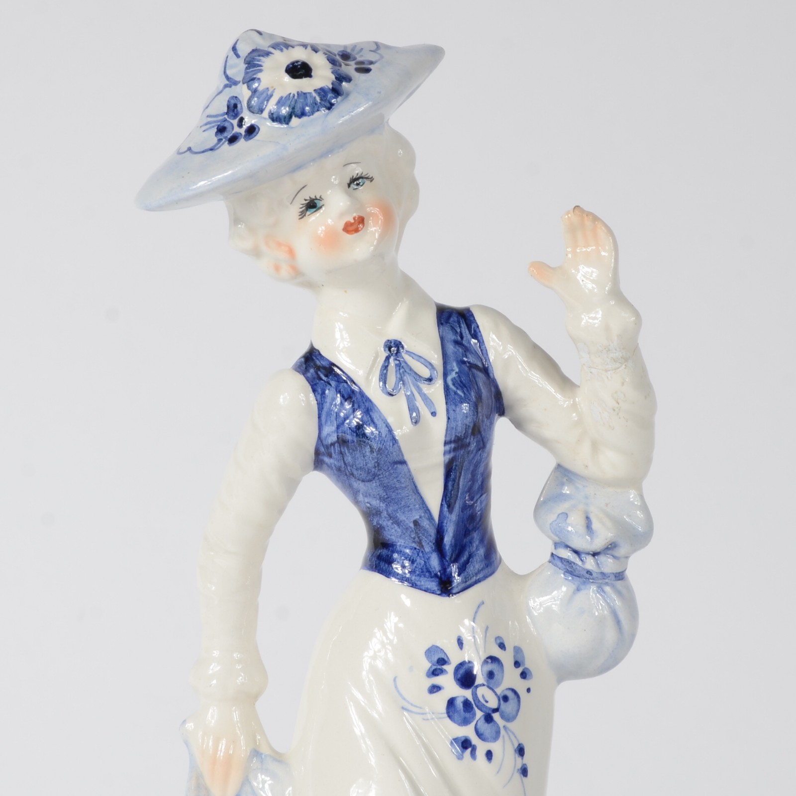 Escultura de porcelana italiana policromada representando figura... - foto 2 de 8