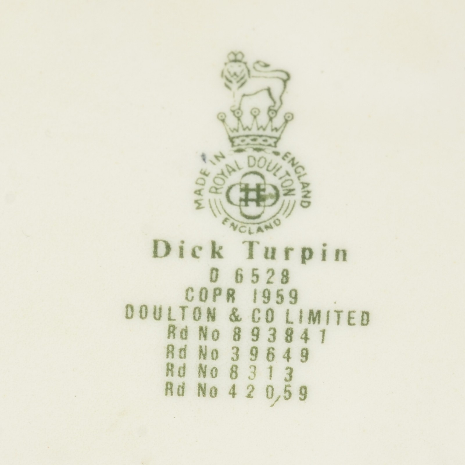 Royal Doulton (1815), Dick Turpin - foto 7 de 8