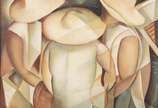 Carl Brussel, Figuras de Chapéu - Oléo sobre tela, datado de 1983.
