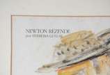 Newton Rezende (1912-1994), Auto retrato - Aquarela feita por Newton Rezende no livro de Ferreira Gullar