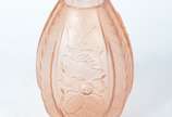 Vaso de vidro fosco na cor salmon, estilo Art Deco - Vaso de vidro fosco na cor salmon, estilo Art Deco