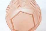 Vaso de vidro fosco na cor salmon, estilo Art Deco - Vaso de vidro fosco na cor salmon, estilo Art Deco