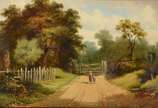 Alfred Henry Vickers (1853-1907), Paisagem - Óleo sobre tela.
