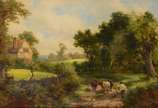 Alfred Henry Vickers (1853-1907), Paisagem - Óleo sobre tela.