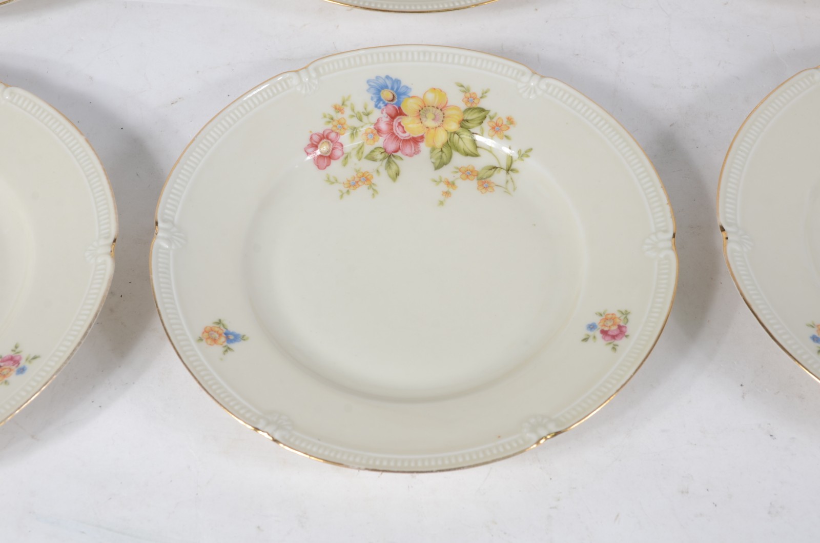 Conjunto para bolo de porcelana Bavária, decoração floral em... - foto 3 de 5