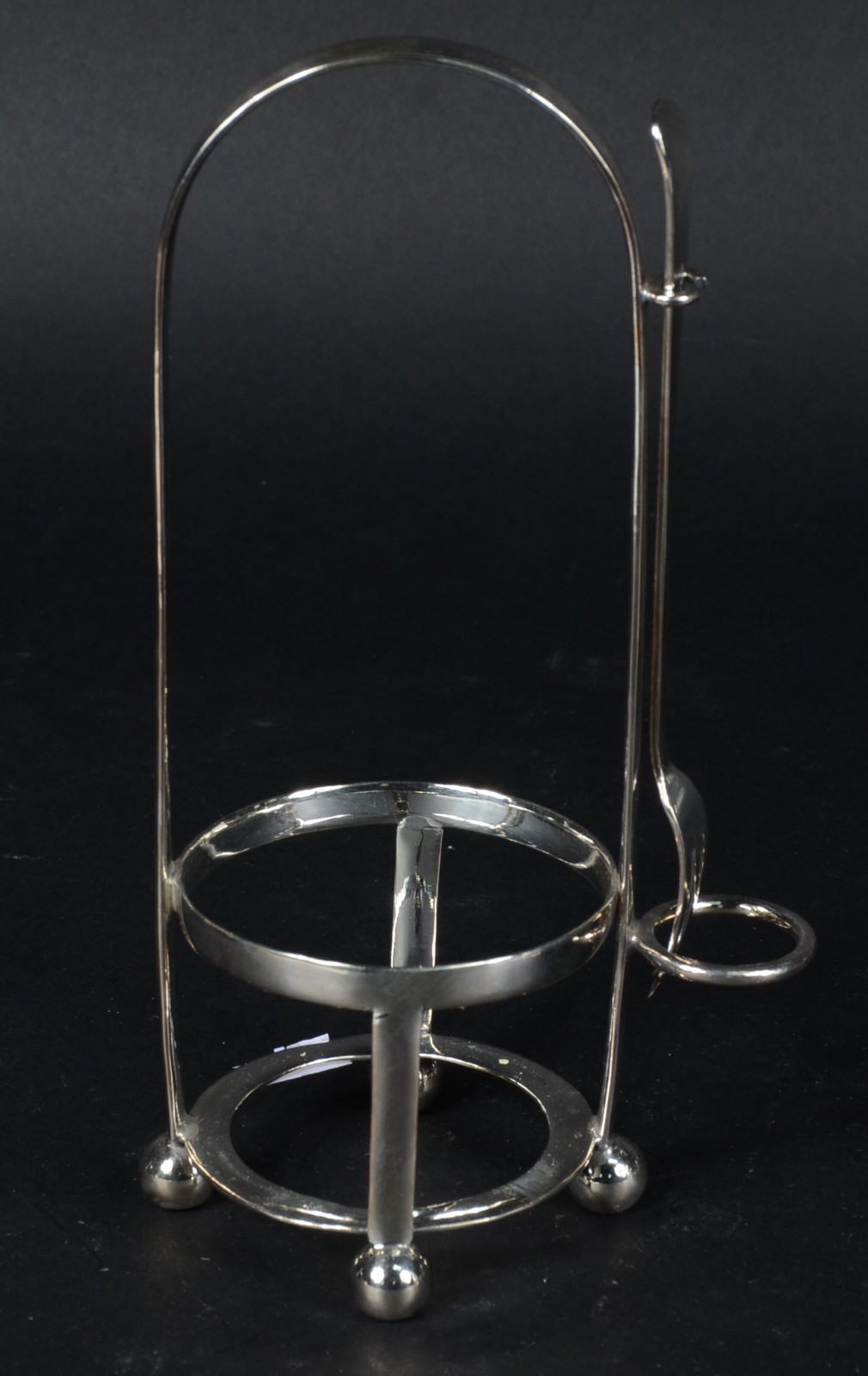 Porta picles de cristal com guarnição e garfinho de metal prateado... - foto 3 de 5