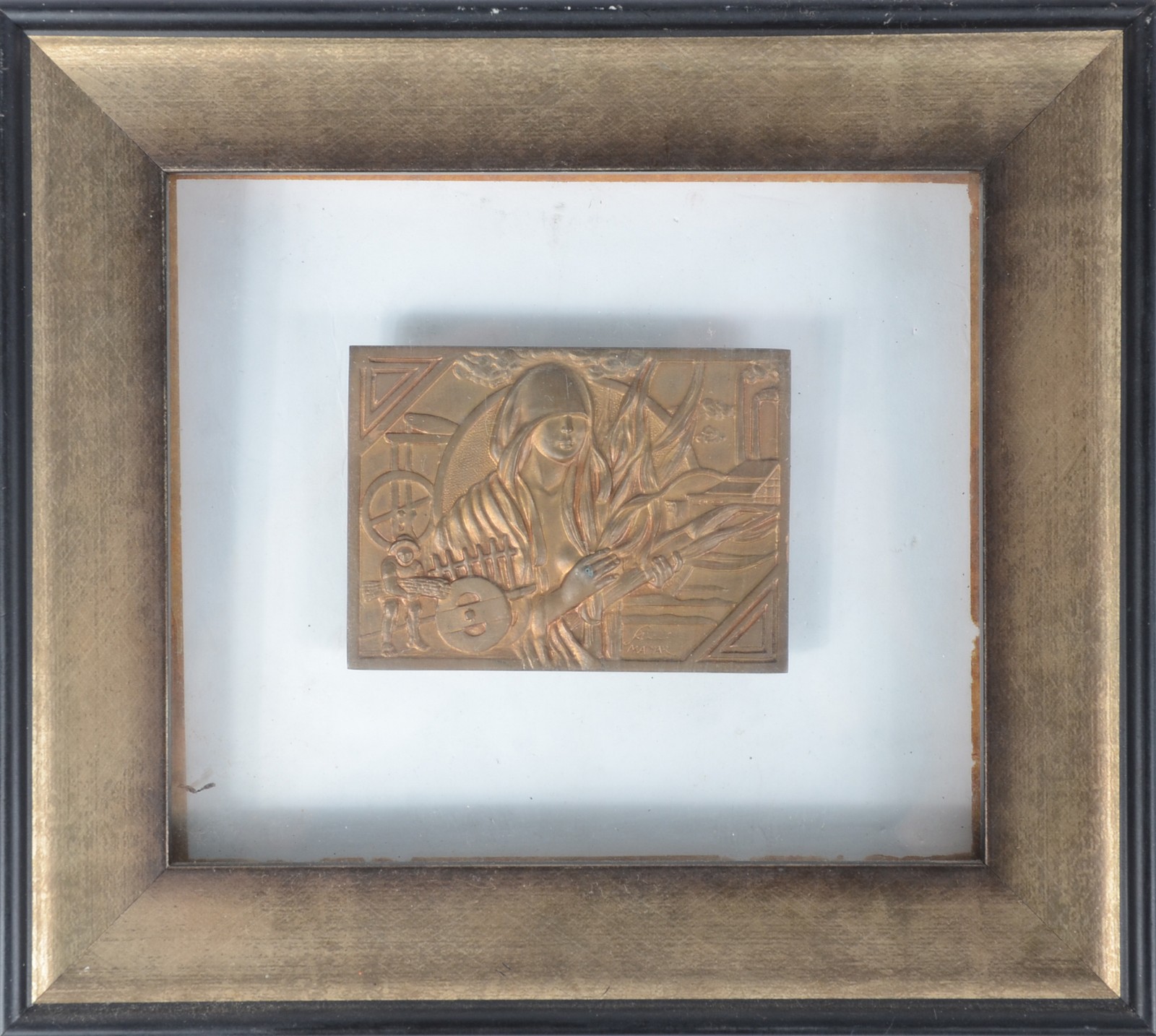 Placa emoldurada de bronze em homenagem ao centenário da Fazenda... - foto 2 de 4